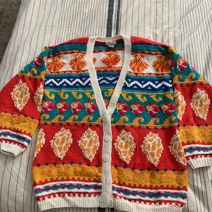Talbots Multicolor Patterned Women's Cardigan